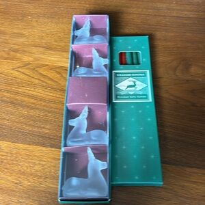 Williams Sonoma Reindeer candleholders and tapers
